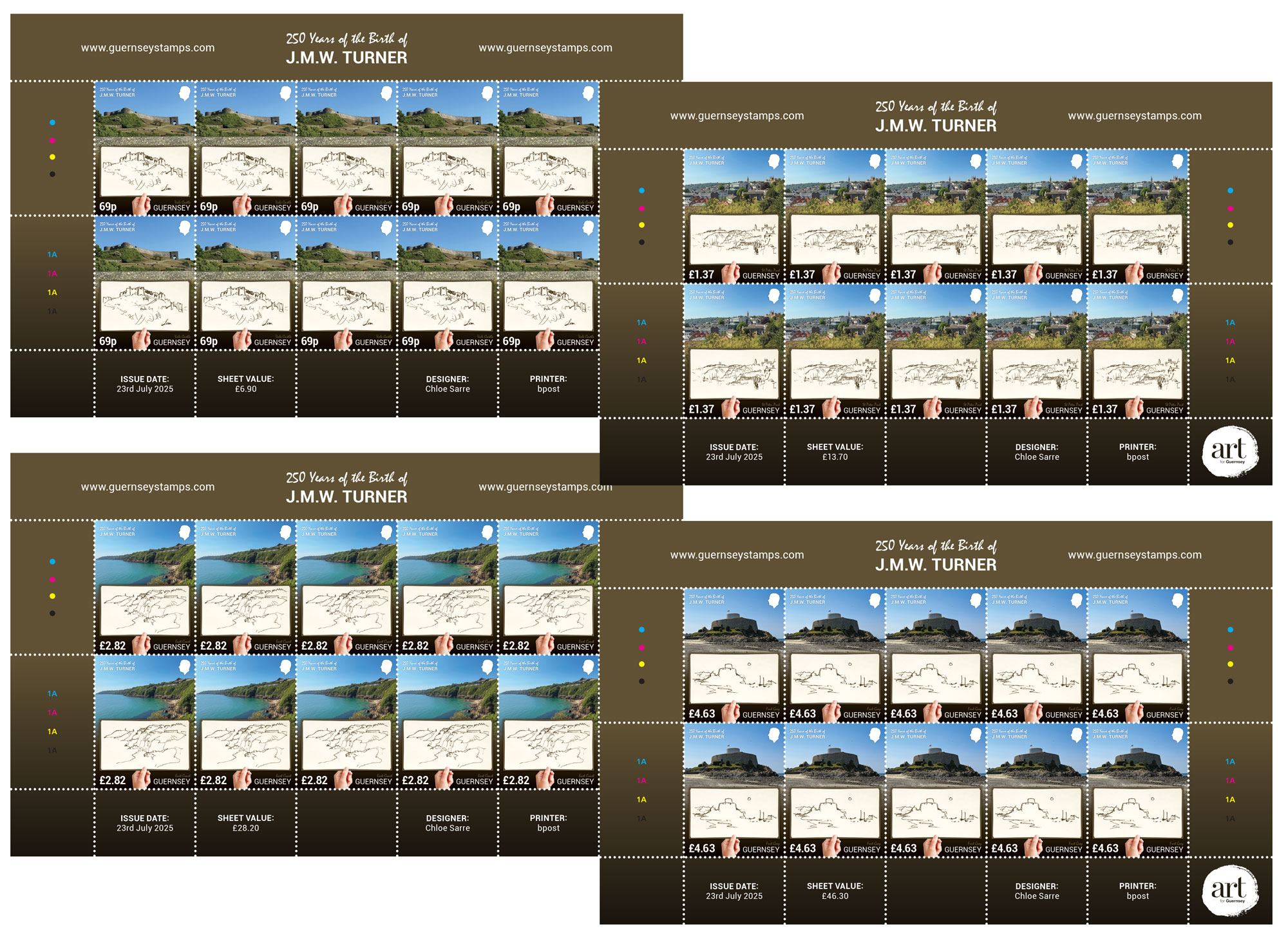Sheets of 10